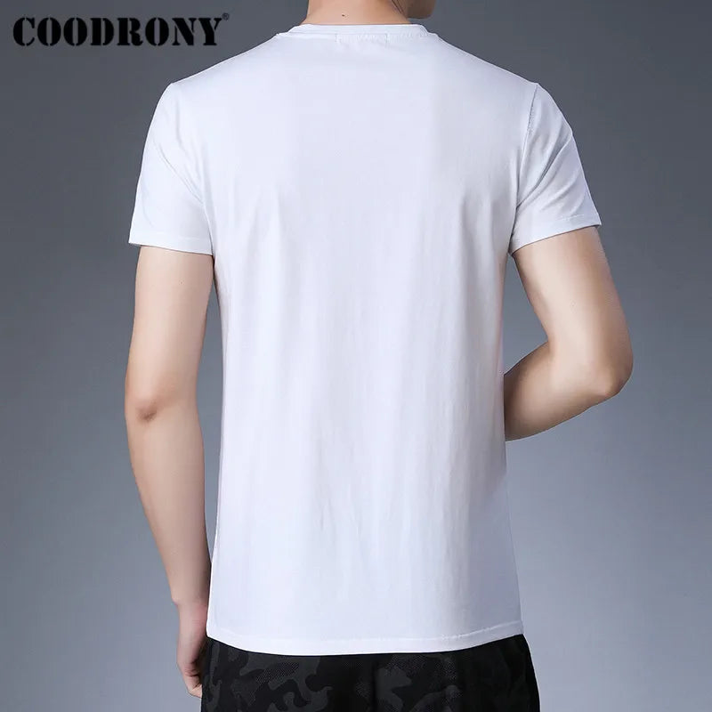 COODRONY Summer Short Sleeve T Shirt Men