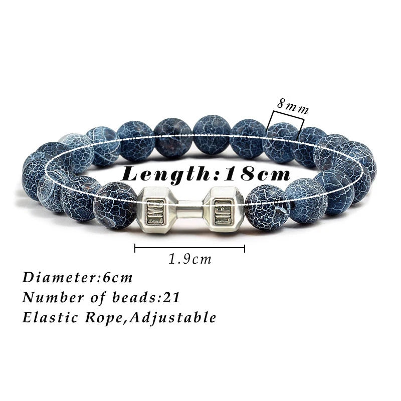 Natural Volcanic Stone Bracelet Men