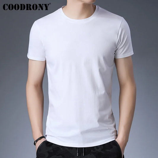 COODRONY Summer Short Sleeve T Shirt Men