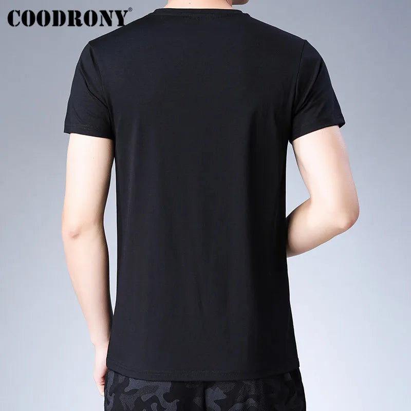 COODRONY Summer Short Sleeve T Shirt Men