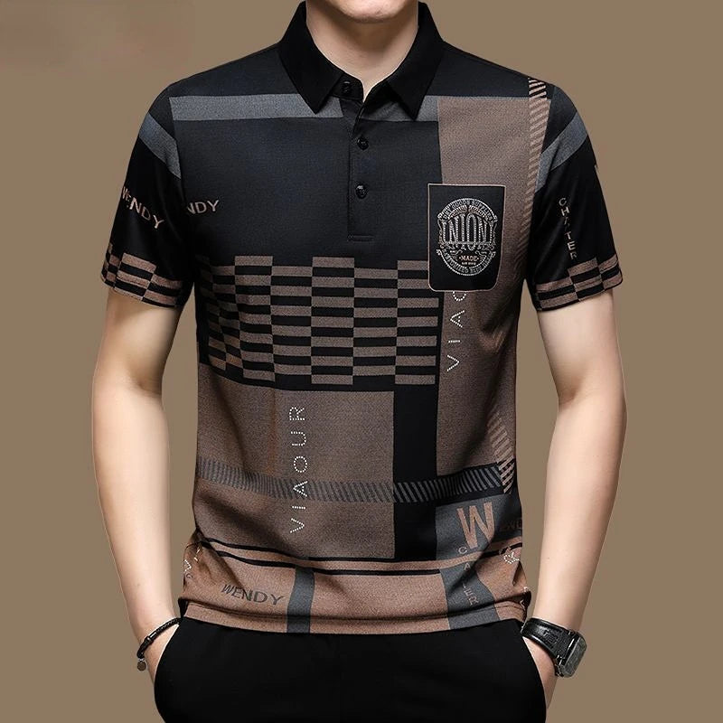 Men's Polo Shirt Business Casual Summer