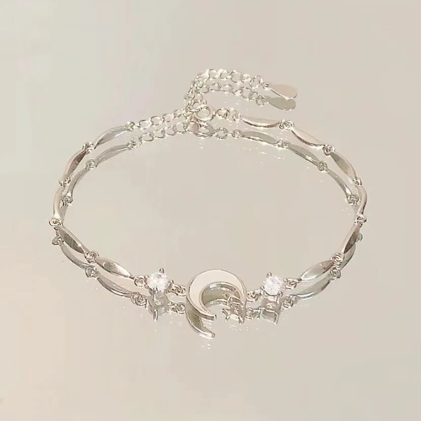 Elegant Crystal Flowers Bracelet For Women