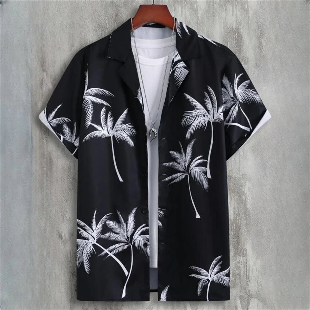 Simple Men's Shirts 3d Patchwork Printing