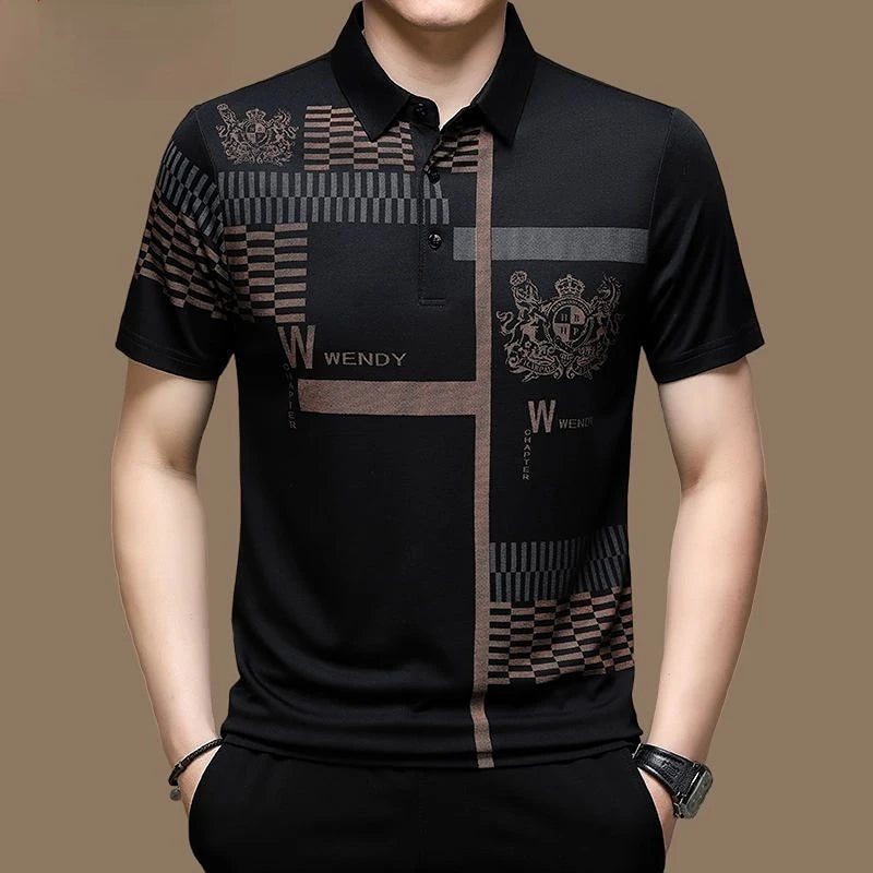 Men's Polo Shirt Business Casual Summer