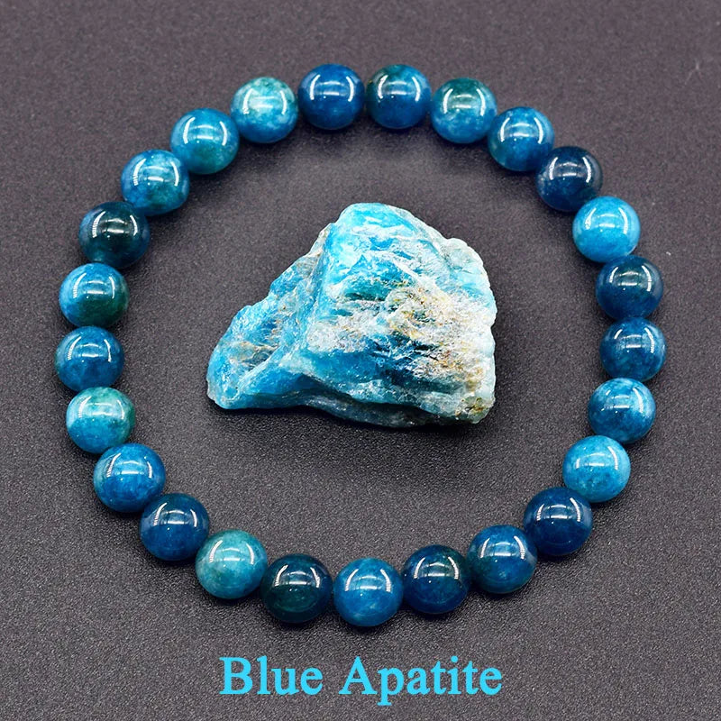 Original Reiki Blue Apatite Beads Bracelets