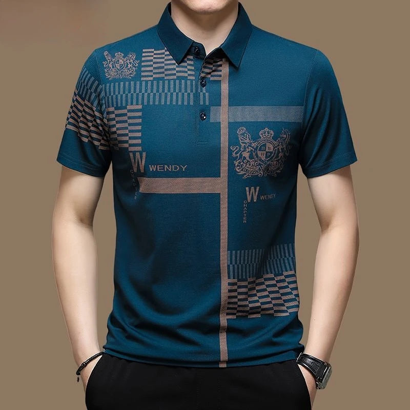 Men's Polo Shirt Business Casual Summer