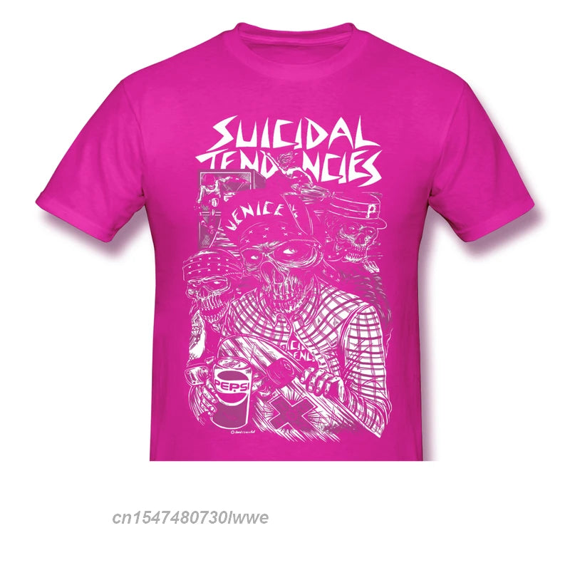 Suicidal Tendencies Print Cotton Funny T Shirts