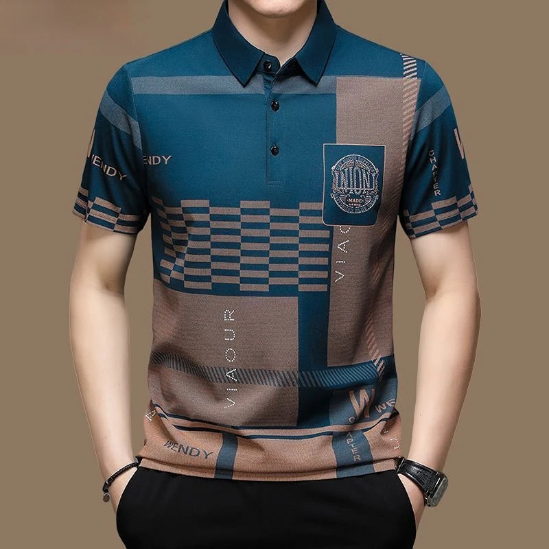 Men's Polo Shirt Business Casual Summer