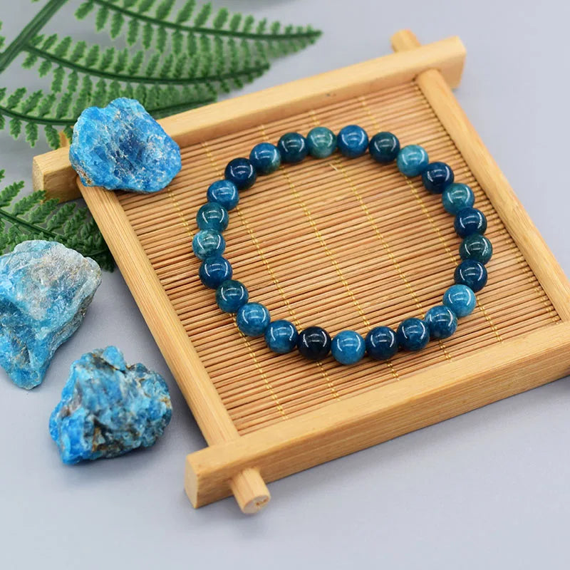 Original Reiki Blue Apatite Beads Bracelets