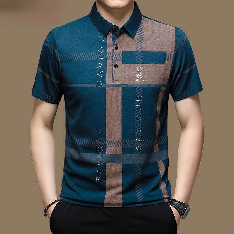 Men's Polo Shirt Business Casual Summer